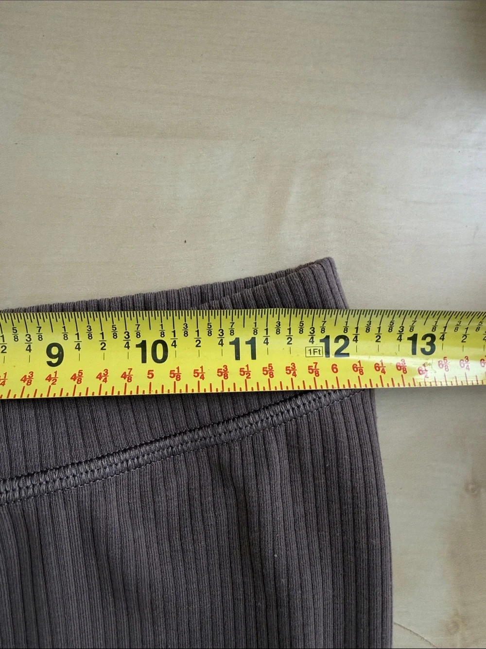 ALO Ribbed High Waist 7/8 Blissful Legging cocoa brown size M